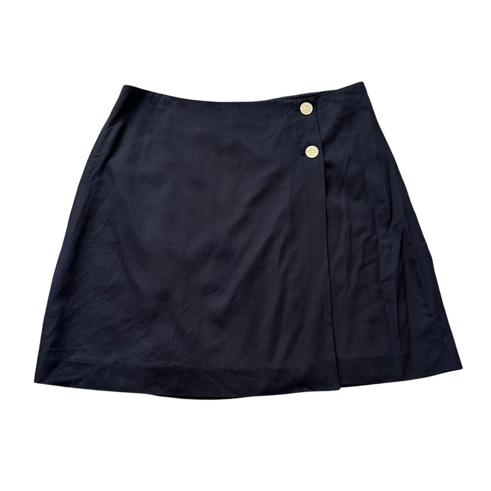 Reiss black wrap mini skirt size 8